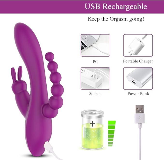 Sexy Bunny Toy 🔥🔥- 3 in 1 Vibrator🌹🌹-suzhom
