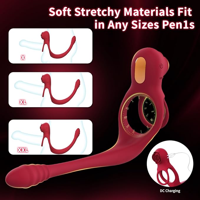 2025 New Upgrade Model💥💥 -- Rose Double Ring + Butt Plug🌹🌹-suzhom