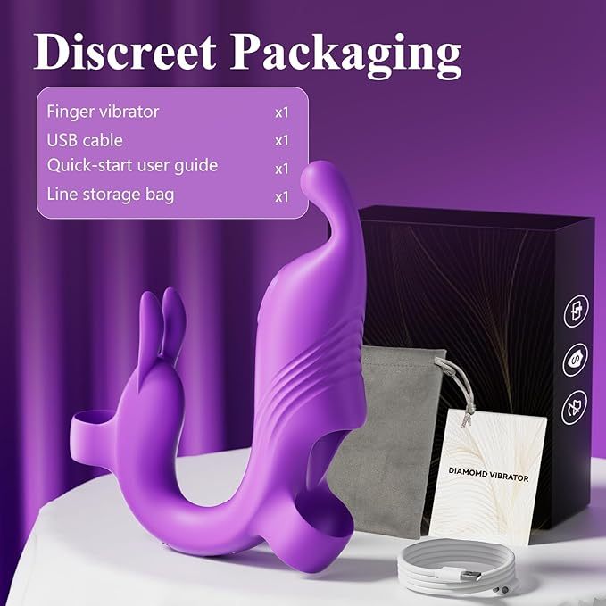 2 in 1 Rabbit Ear Toy💕 - Female Finger Vibrator💑-suzhom