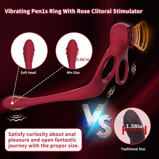 2025 New Upgrade Model💥💥 -- Rose Double Ring + Butt Plug🌹🌹-suzhom