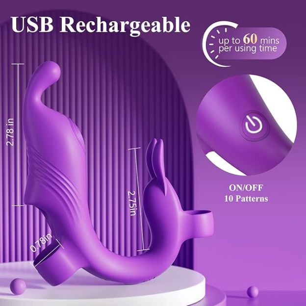 2 in 1 Rabbit Ear Toy💕 - Female Finger Vibrator💑-suzhom