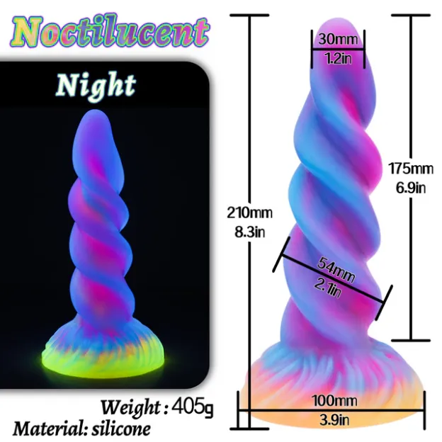 🔥Super burst style🔥Luminous Spiral Monster Dildo-suzhom