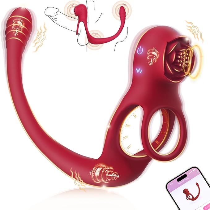 2025 New Upgrade Model💥💥 -- Rose Double Ring + Butt Plug🌹🌹-suzhom