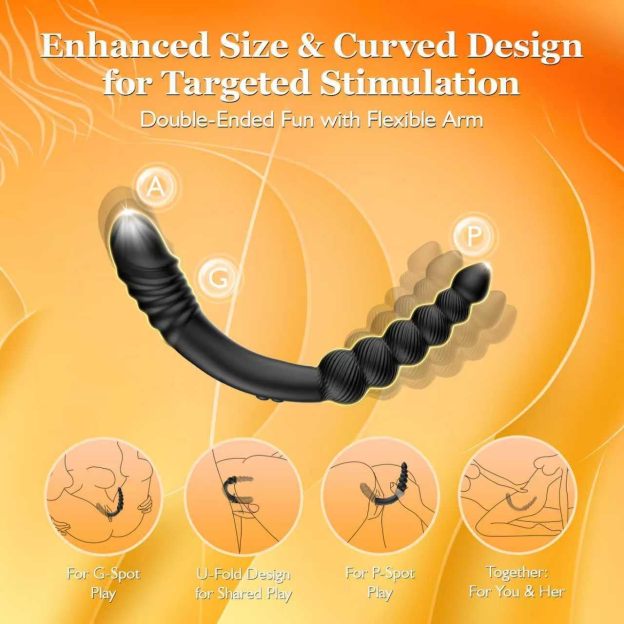 Smart Dual-Ended Telescopic Anal Toy-Black Mamba