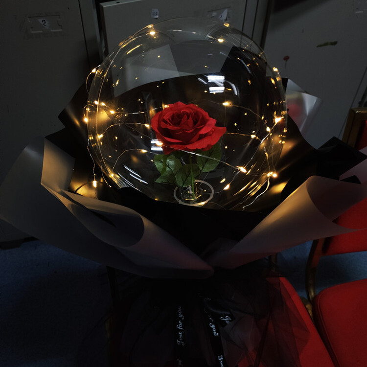 Valentine's Day Hot Sale💕LED Luminous Balloon Rose Bouquet