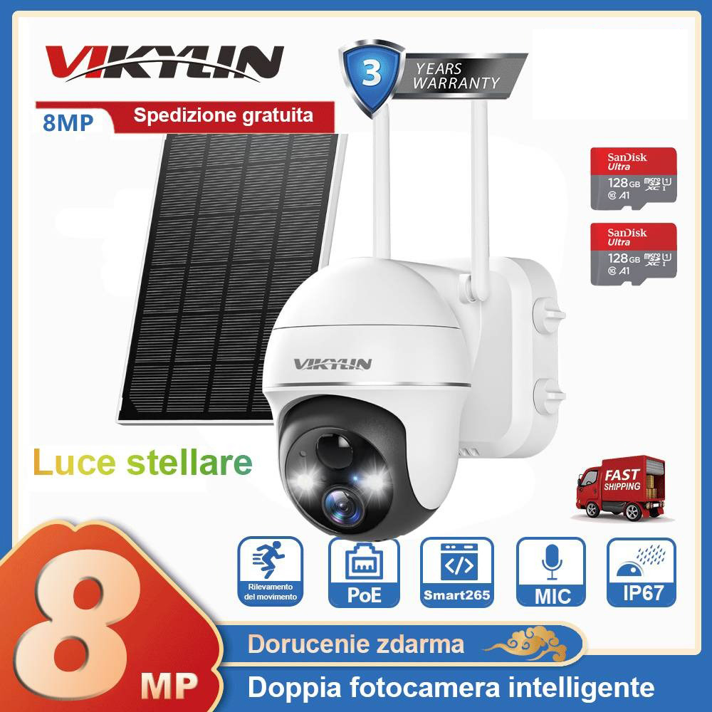 Telecamera IP VIKYLIN PTZ 4K 8MP per esterni