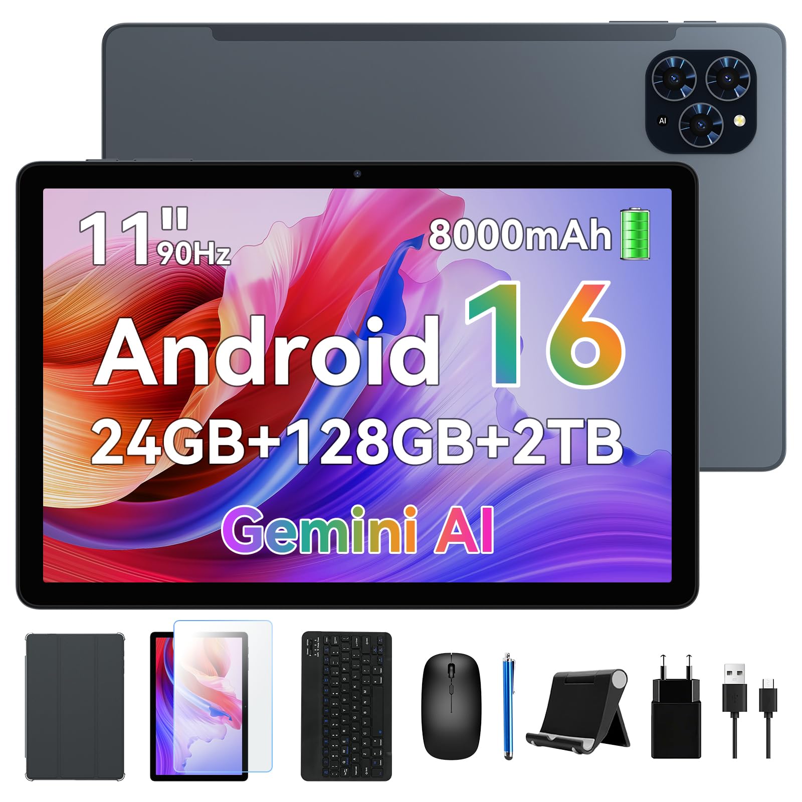 BG-Таблет Kingrid T90 с Android 16 (нов 2025 г.)