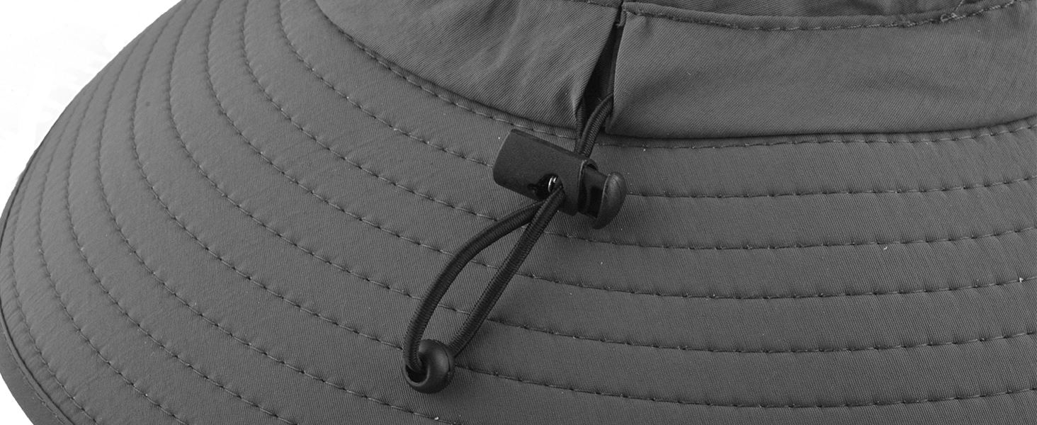 Rear elastic drawstring design, one size fits the most head circumference of 22-24 inches.