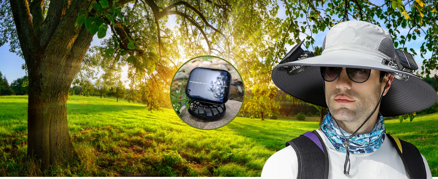 fan hat solar powered