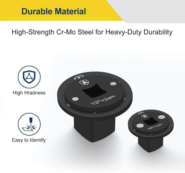 ✨2025 Low Profile Impact Socket Adapter Set – Industrial Drive Ratchet & Wrench Adapter Set for Tight Spaces, 4PC Hardware Kit: 3/4" to 1", 1/2" to 3/4", 1/2" to 3/8", 1/4" to 3/8"