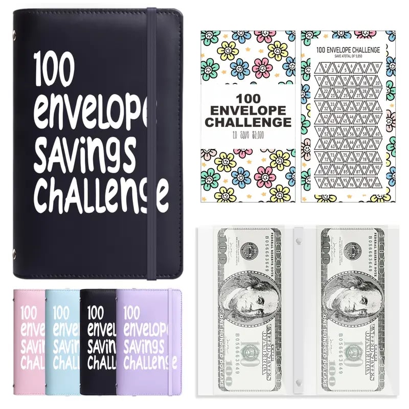 🏆Flash Sale⚡ 50K+ SOLD! Almost Gone-💥100 Days Money Saving Challenge Coin Envelope BudgetStorage Book💵