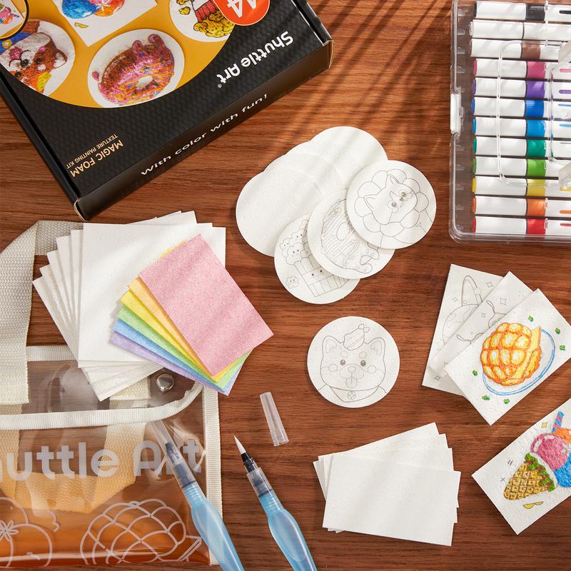 😃Great Summer Activity Idea! – Magic 3D Foam Texture Painting Kit 🎨