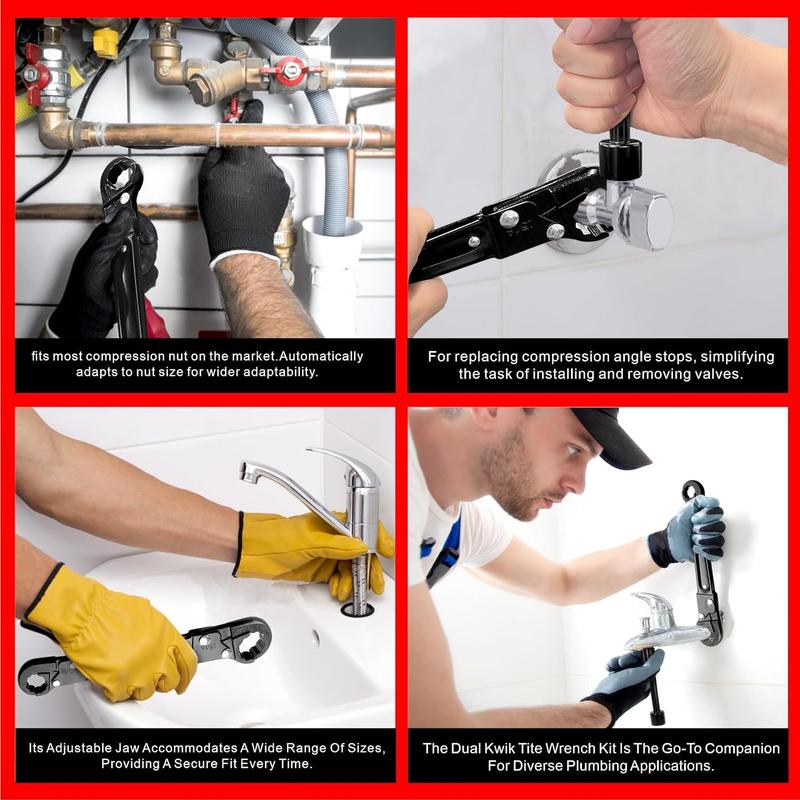 Professional Plumbing Toolset For Easy Angle Stop And Supply Nut Installation - Must-Have For Plumbers Plumbing Tool.