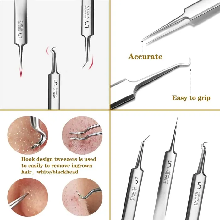 🍀Last Day Hot Sale 49% off!🍀Professional Facial Blackhead Remover Tweezers