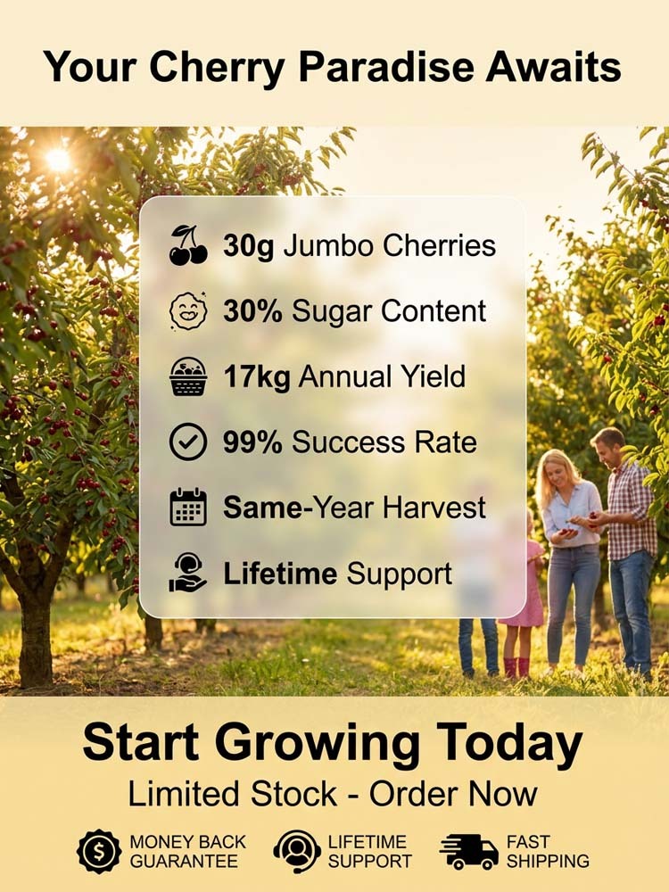 Premium Giant Sweet Cherry Sapling—harvest in just 60 days, year-round planting