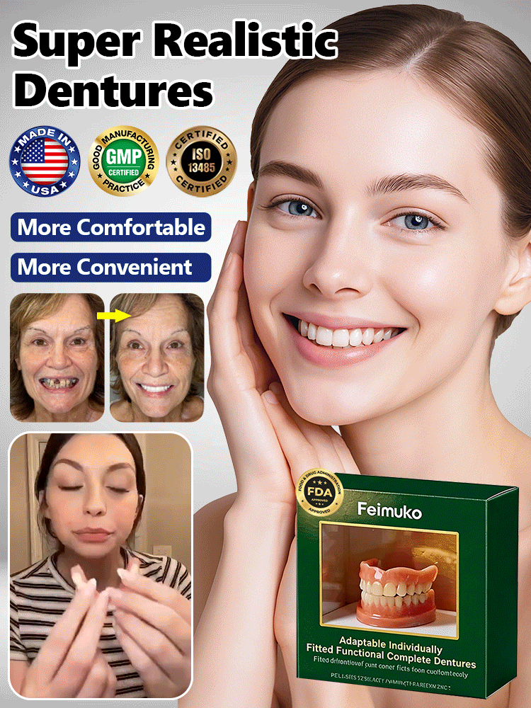 【FDA Certified & Million Positive Reviews】Full Mouth Suction Dentures