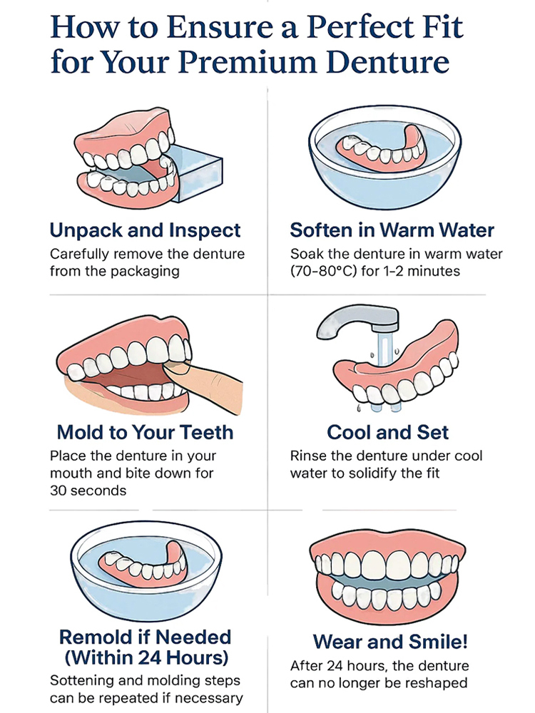 [Brighten Your Smile] High-End Custom-Made Dentures-Wear for life, no replacement needed!