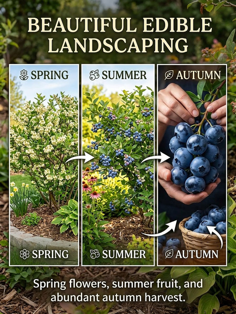 [Large Fruit, High Yield] Duke Blueberry Saplings, Large Fruit, Potted Plants
