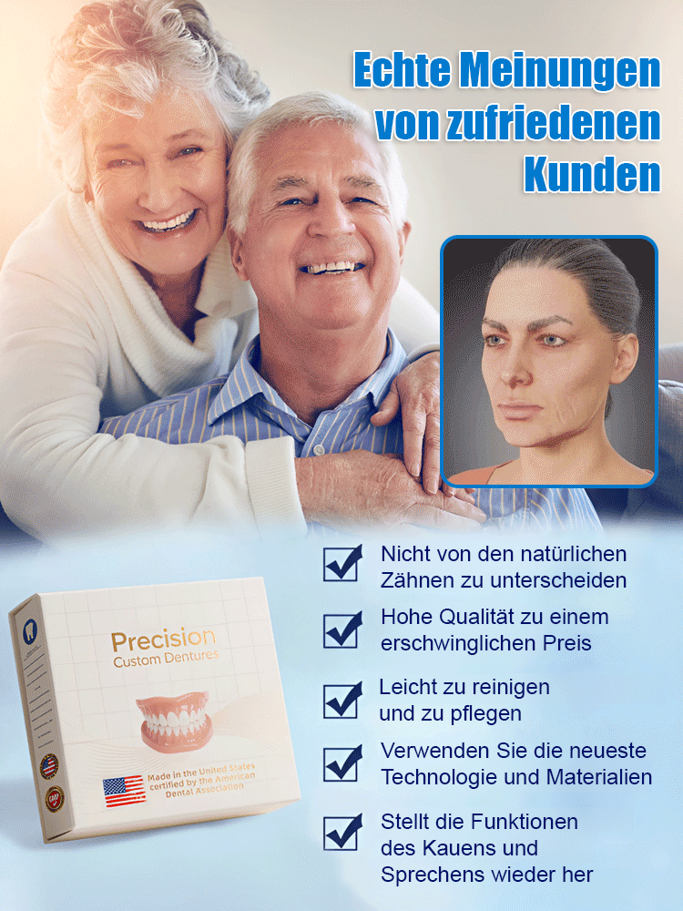 【FDA & CE-zertifizierter Realistischer Zahnersatz】Lebenslang tragbar – kein Austausch nötig!