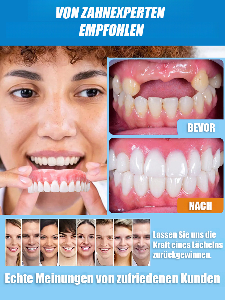 【FDA & CE-zertifizierter Realistischer Zahnersatz】Lebenslang tragbar – kein Austausch nötig!