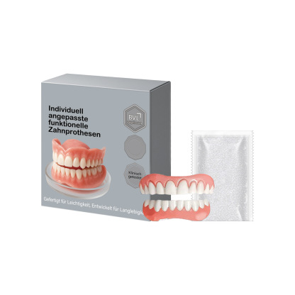 Comfortable denture set that supports facial structure-Wear for life, no replacement needed!