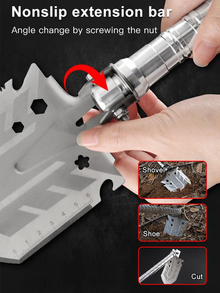 German craftsmanship 28 in 1 outdoor household multi-purpose tool shovel