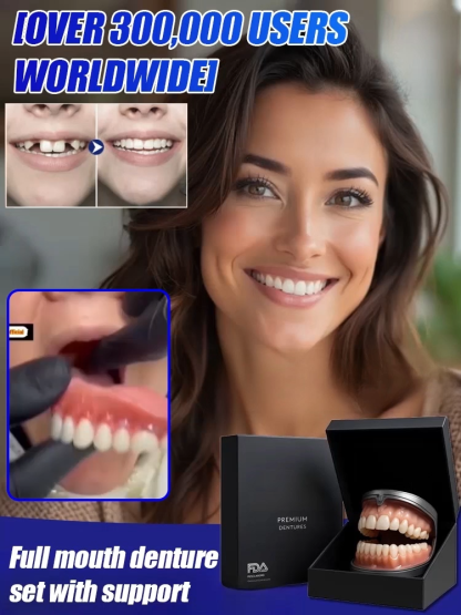 [Over 300,000 users worldwide] Full-mouth bone-supported denture set