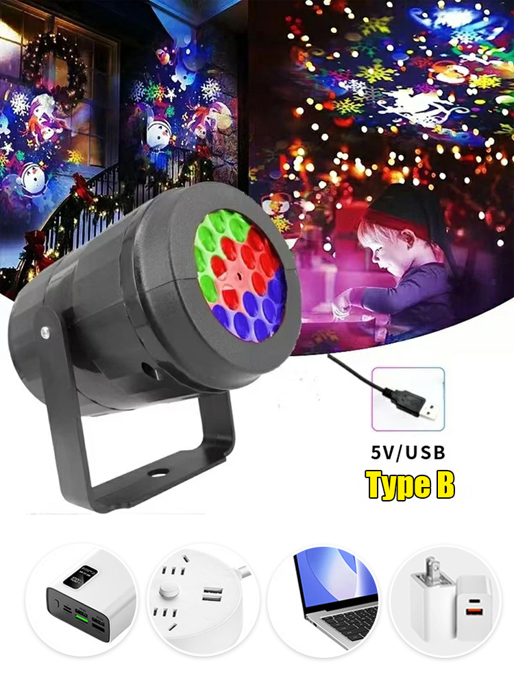 【1-Second Christmas Magic】LED Energy-Saving Lamp Colorful Christmas Atmosphere Scene