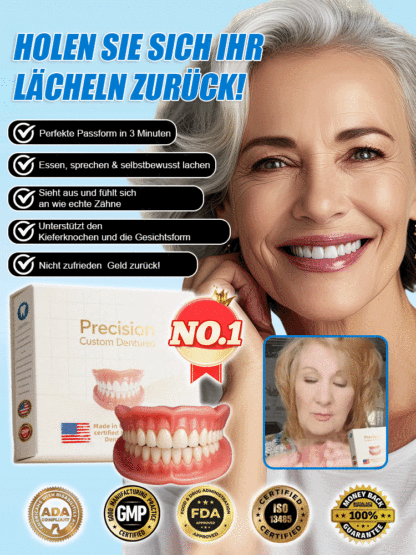 【FDA & CE-zertifizierter Realistischer Zahnersatz】Lebenslang tragbar – kein Austausch nötig!