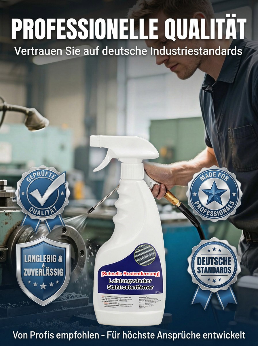 Industrie-Rostentferner: Rost weg in 1 Sekunde – 50 Jahre rostfrei!