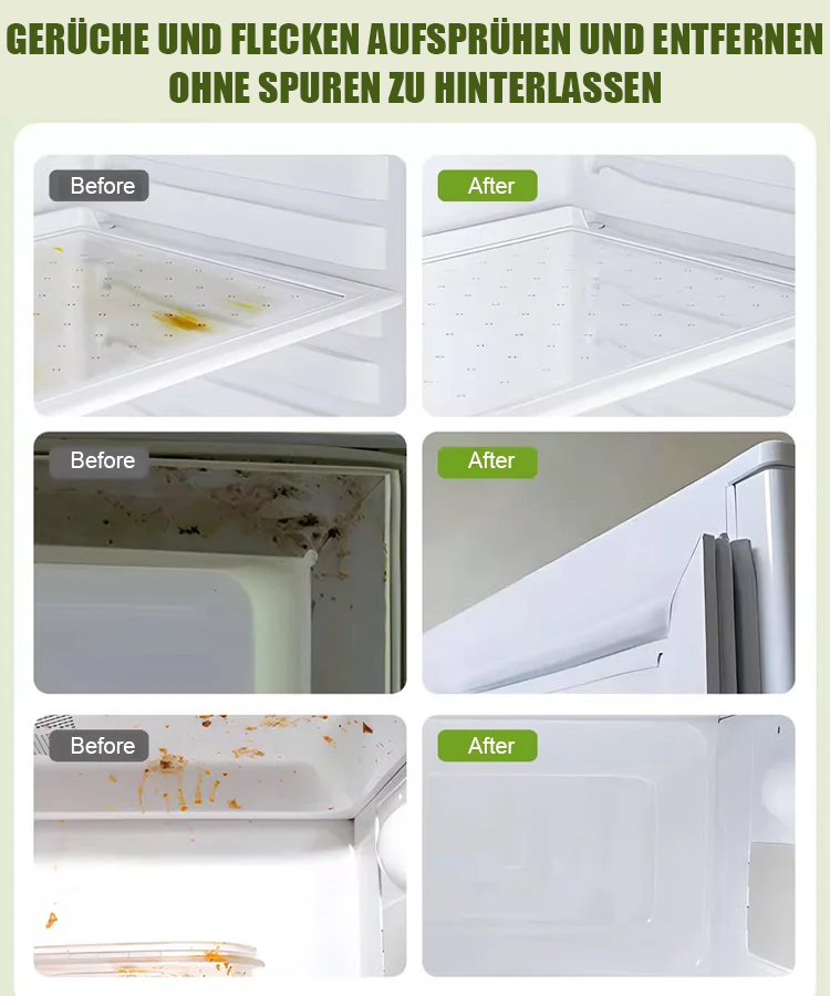 Geruchsentferner Kühlschrankreiniger ohne Wasser.