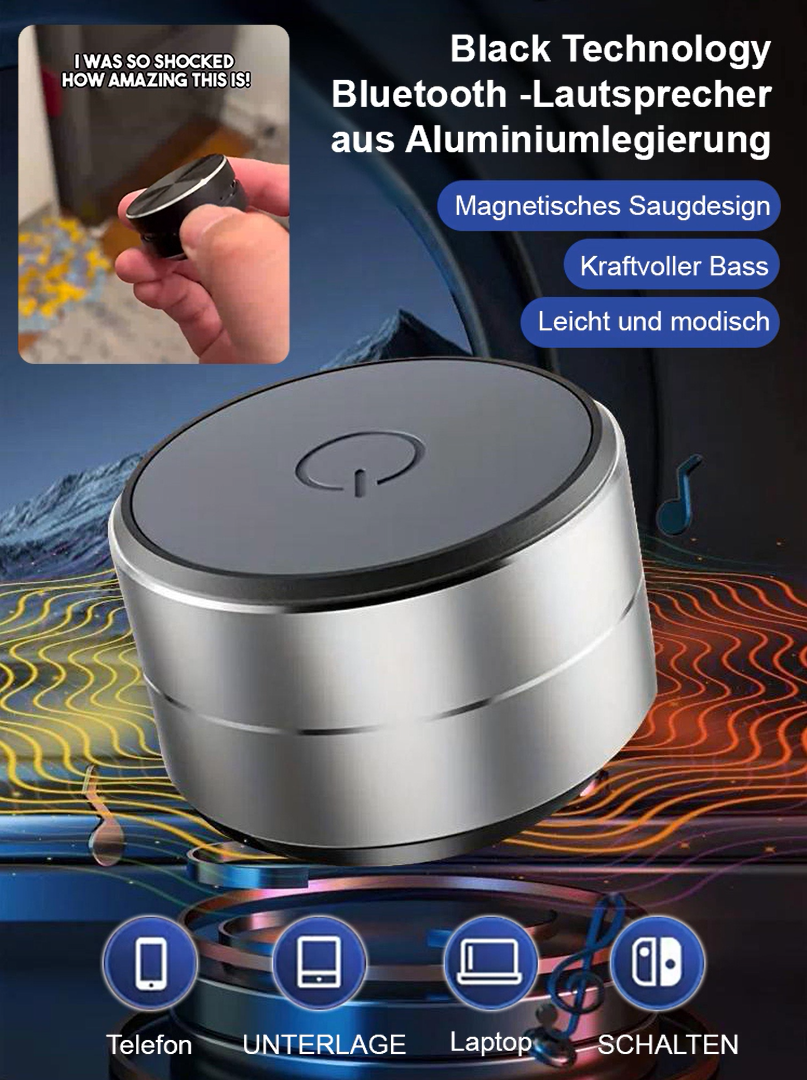 🎵 Die Zukunft des Sounds ist da🎵Der High-Tech Aluminium Bluetooth-Lautsprecher