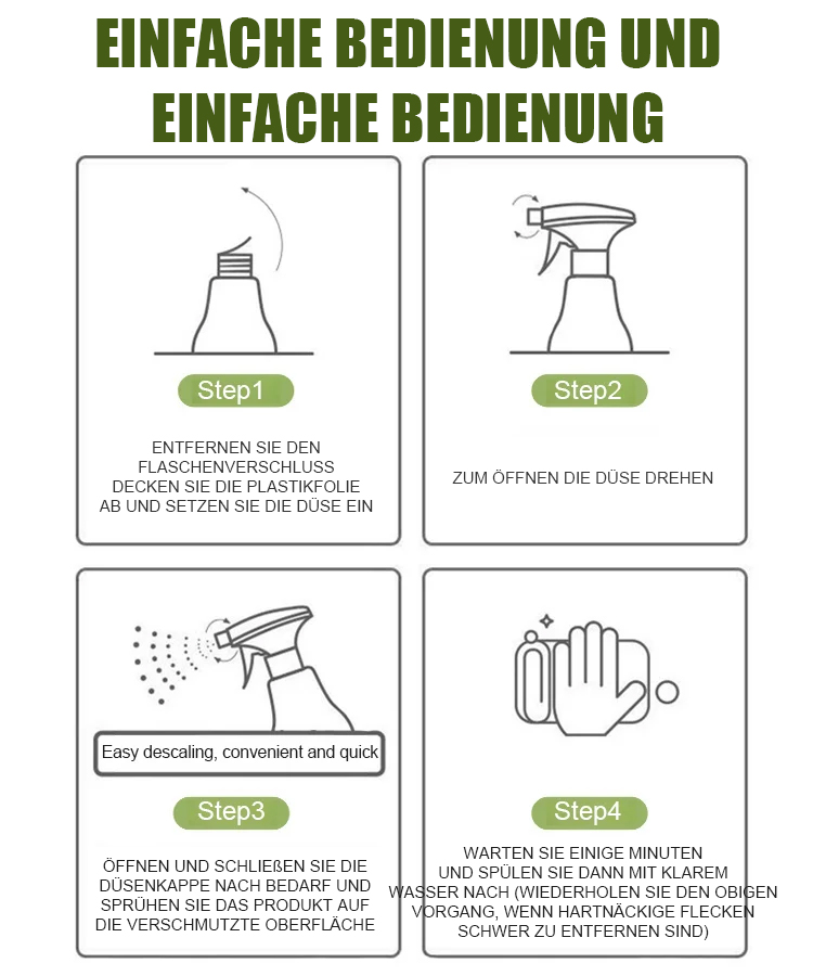 Geruchsentferner Kühlschrankreiniger ohne Wasser.