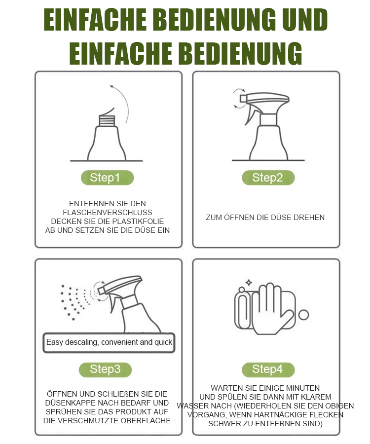 Geruchsentferner Kühlschrankreiniger ohne Wasser.