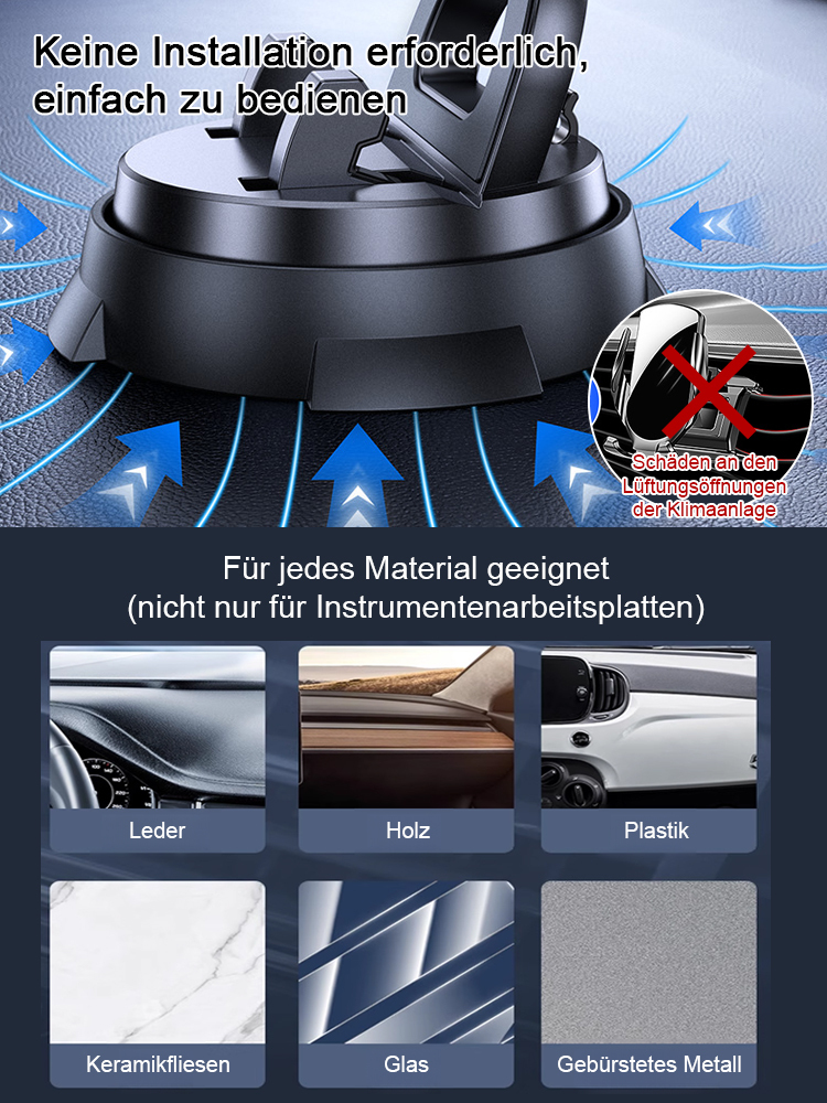 Intelligente Saugnapf-Multifunktionskonsole mit Navigations-Handyhalterung