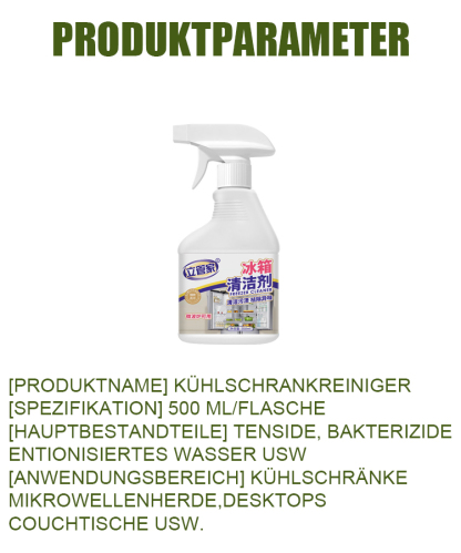 Geruchsentferner Kühlschrankreiniger ohne Wasser.