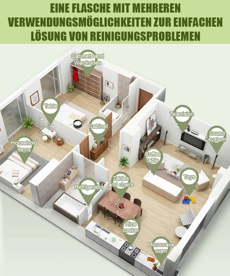 Geruchsentferner Kühlschrankreiniger ohne Wasser.
