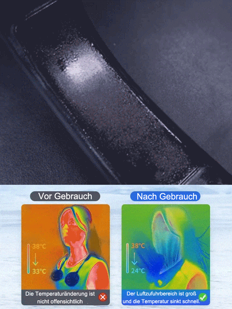 【3 Sekunden erfrischend kühl】Intelligenter Halbleiter-Hängeventilator