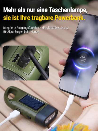 Fünf-in-eins Notfall-Solar-Taschenlampe