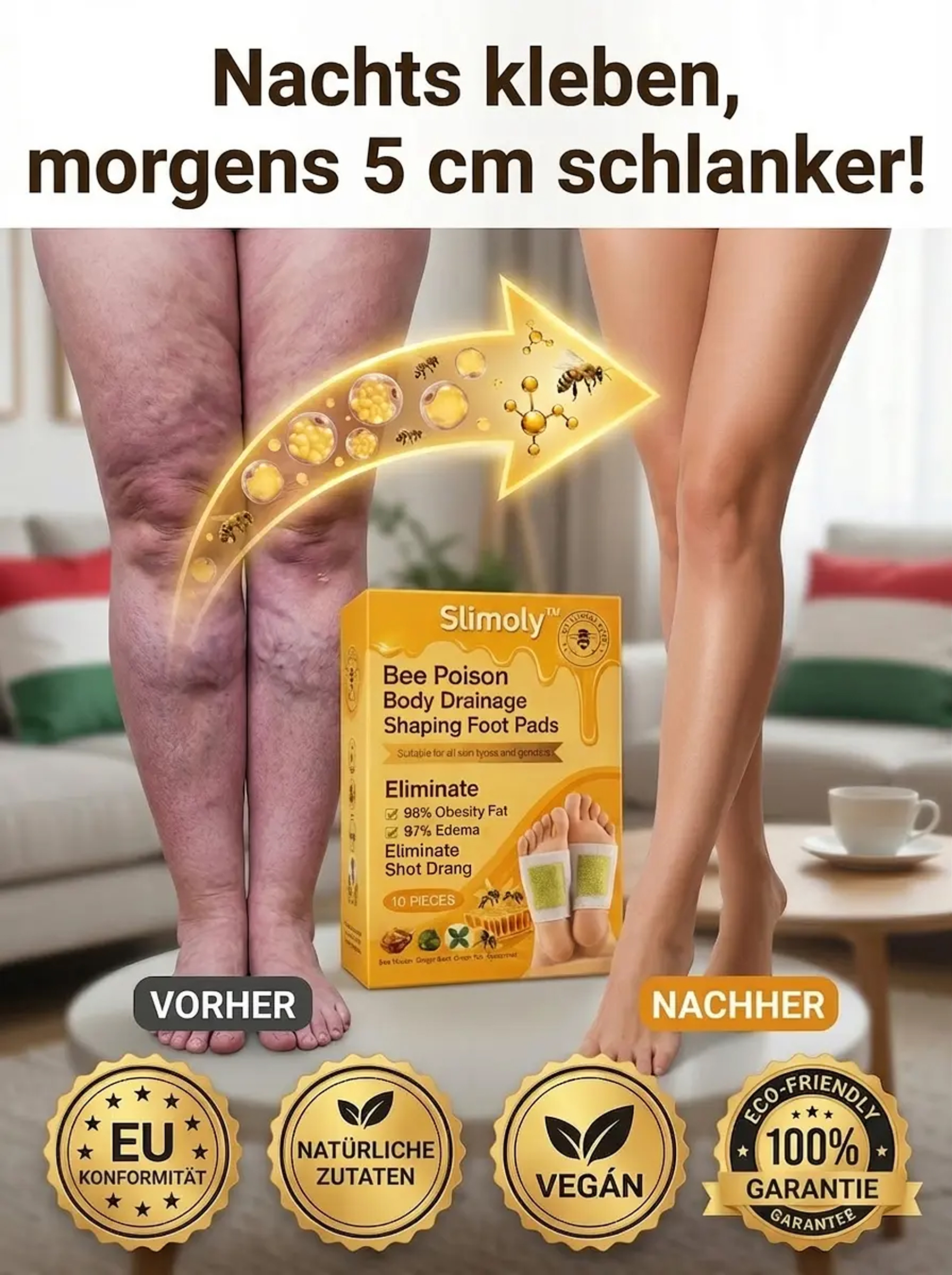 Bienengift-Lymphdrainage-Schlankheitsfußpflaster