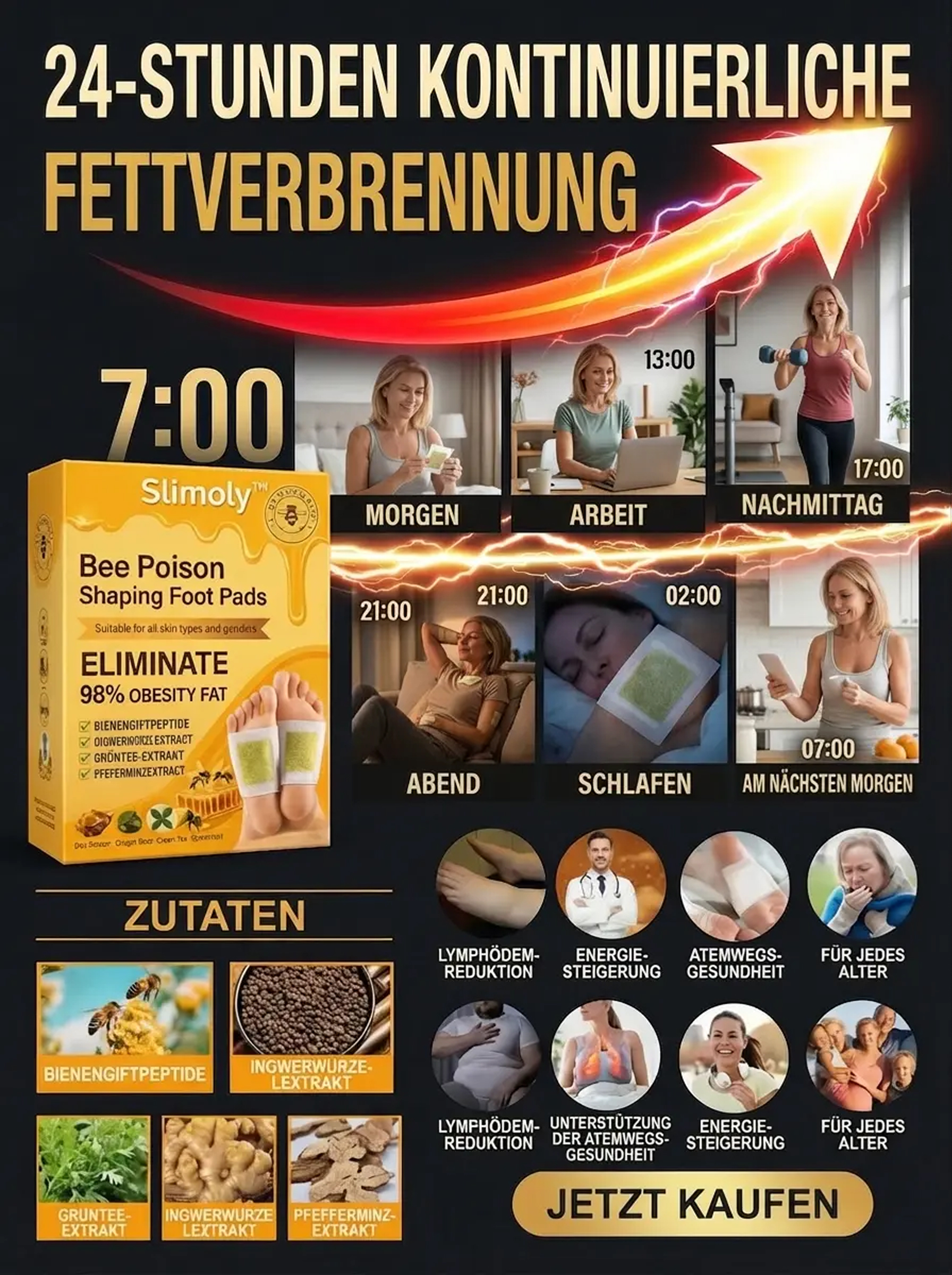 Bienengift-Lymphdrainage-Schlankheitsfußpflaster