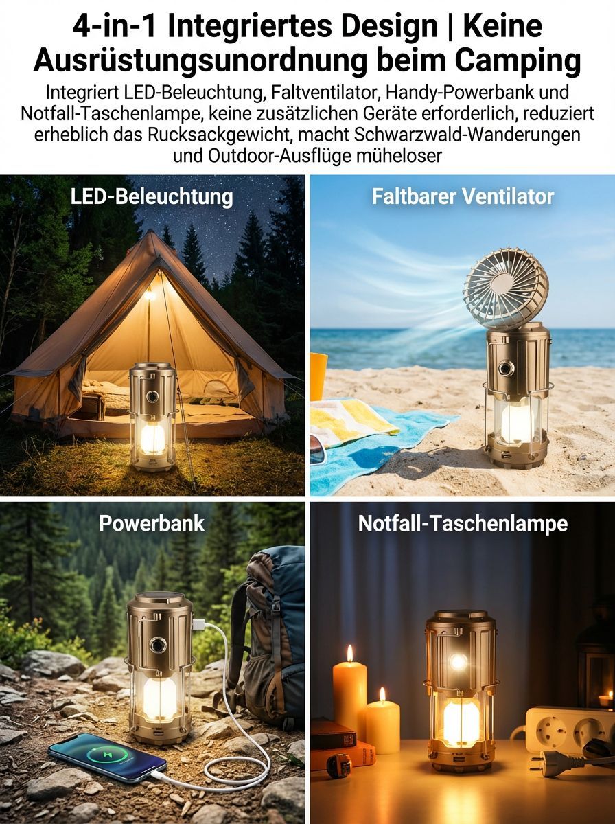 LED-Lüfter Solar-Notlicht