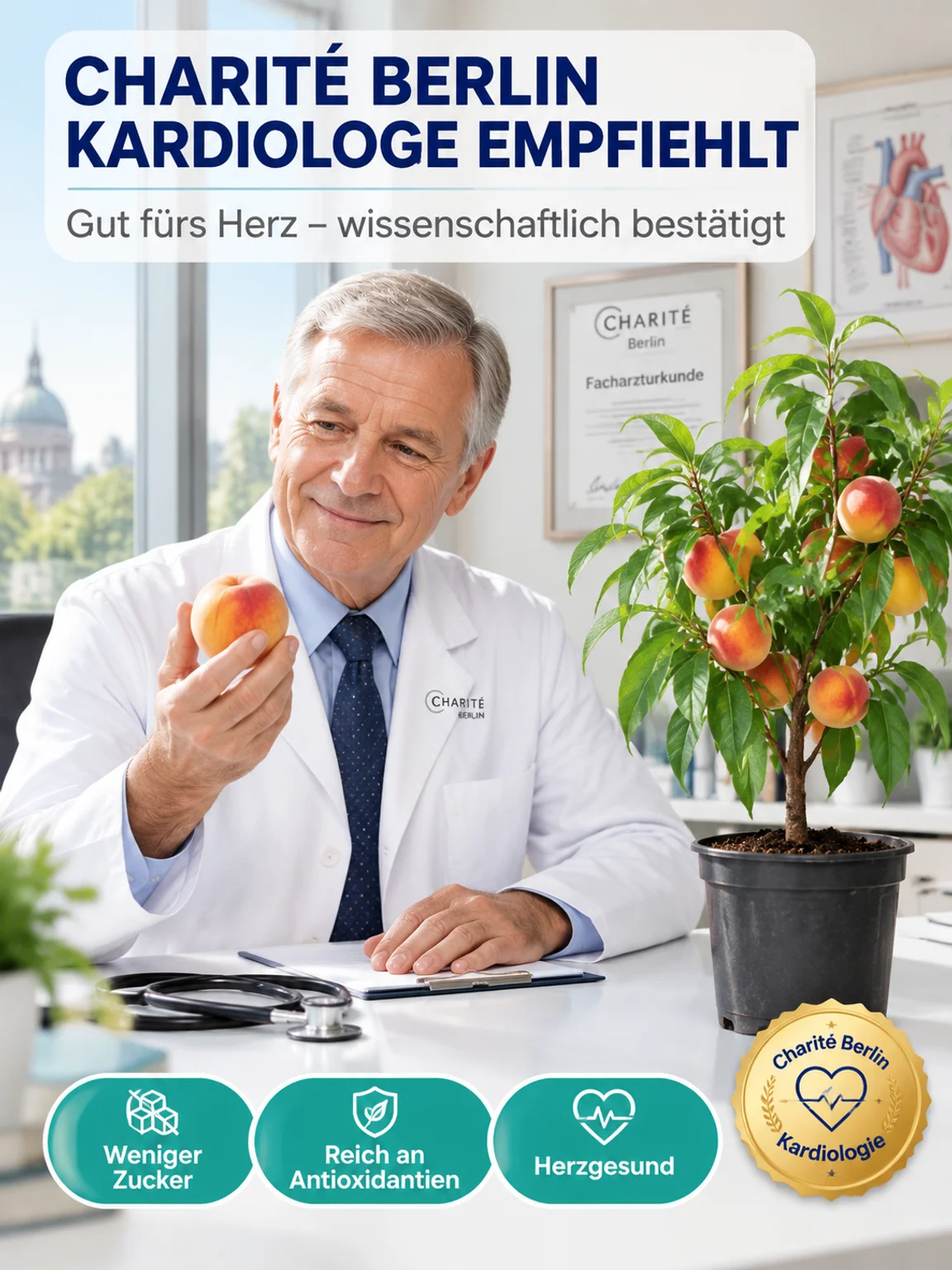 【Schnellwüchsig und widerstandsfähig】Süßer, früh reifender Pfirsichsetzling