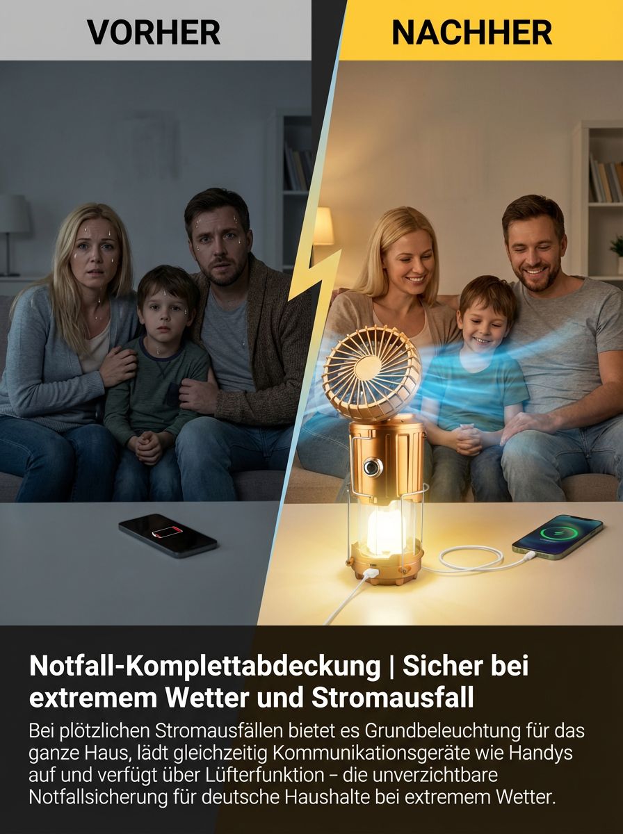 LED-Lüfter Solar-Notlicht