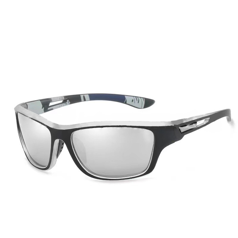 Herren Polarisationssonnenbrille mit bunten Gläsern und Band