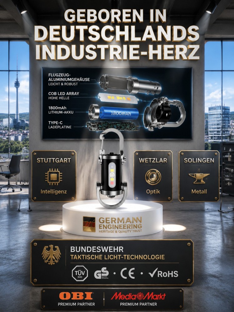 Schlüsselanhänger LED Taschenlampe Powerbank 🔦🔋