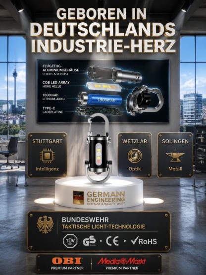 Schlüsselanhänger LED Taschenlampe Powerbank 🔦🔋