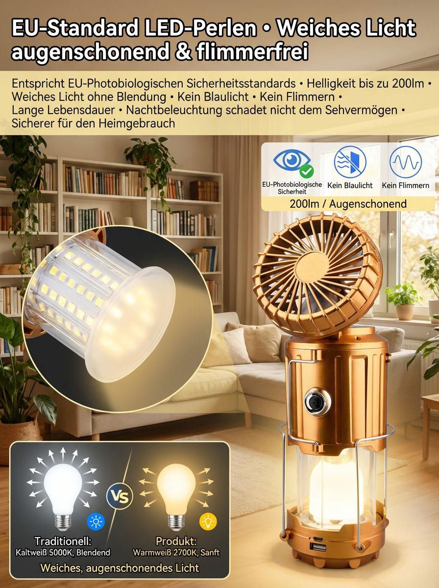 LED-Lüfter Solar-Notlicht