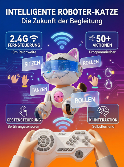 KI-intelligente Maschinenkatze/Maschinenhund
