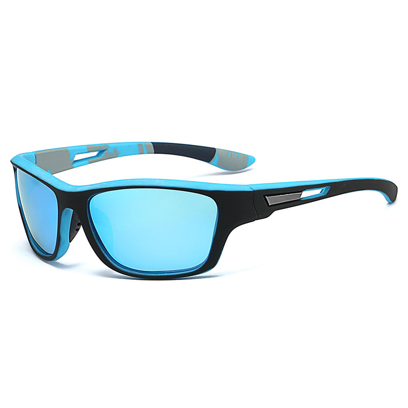 Herren Polarisationssonnenbrille mit bunten Gläsern und Band
